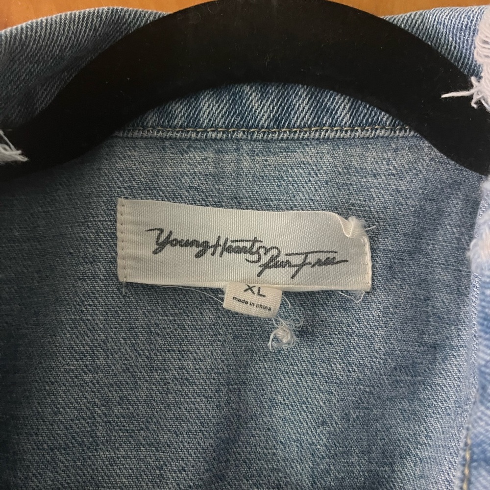 Distressed Blue Jean Jacket - Picture 3 of 4
